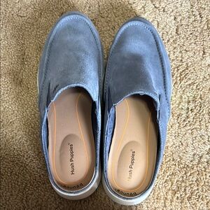 Hush Puppies Slate Blue Suede Loafers